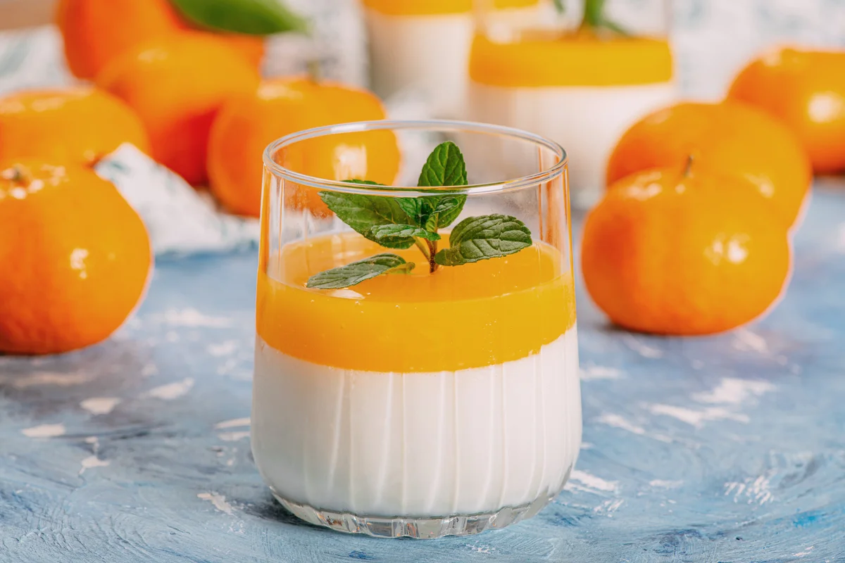 Panna Cotta With Tangerine Jelly