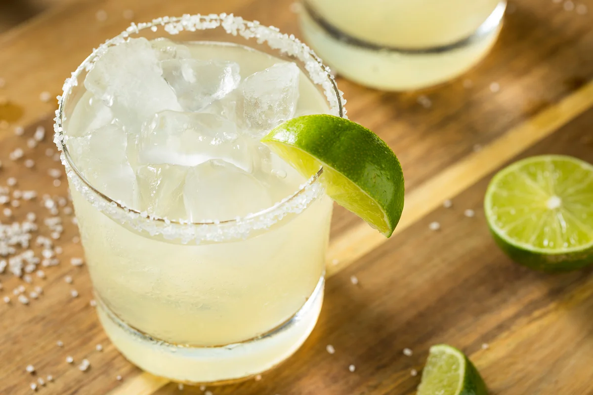 Lime Margarita with Tequila and Sea Salt