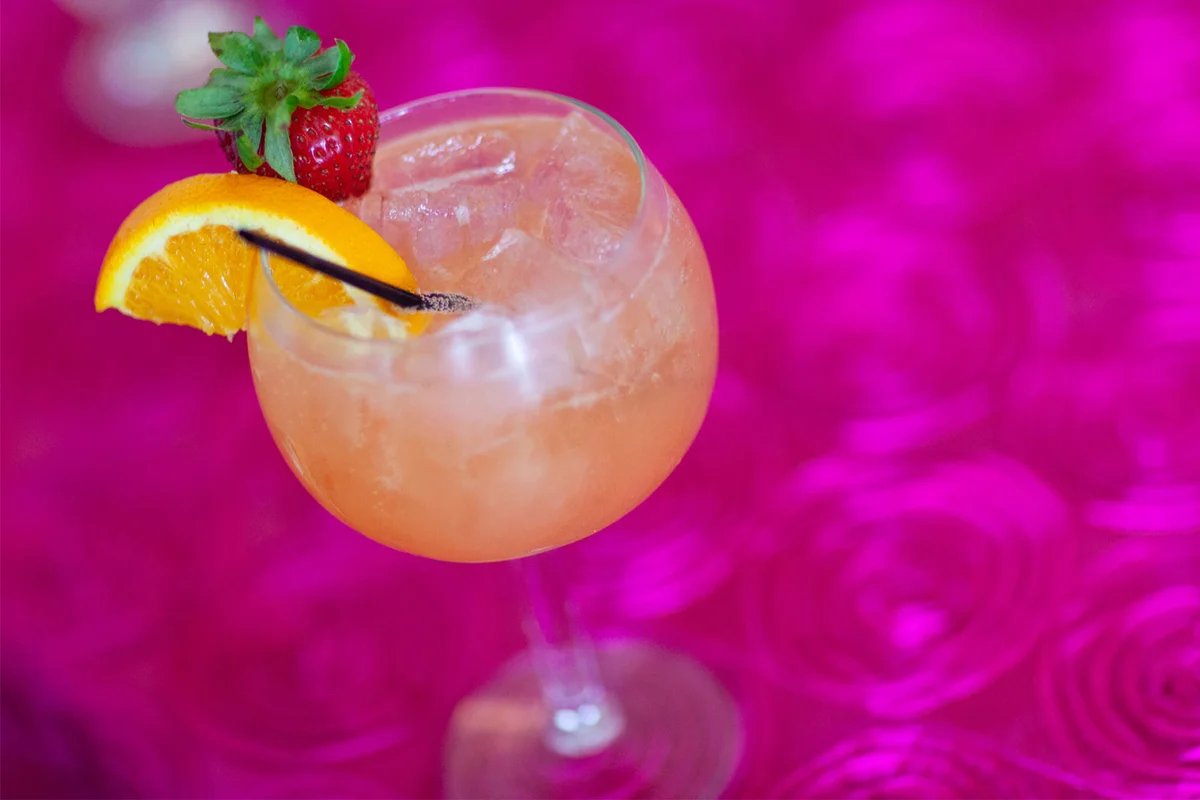 a bouquet of rose spritzer