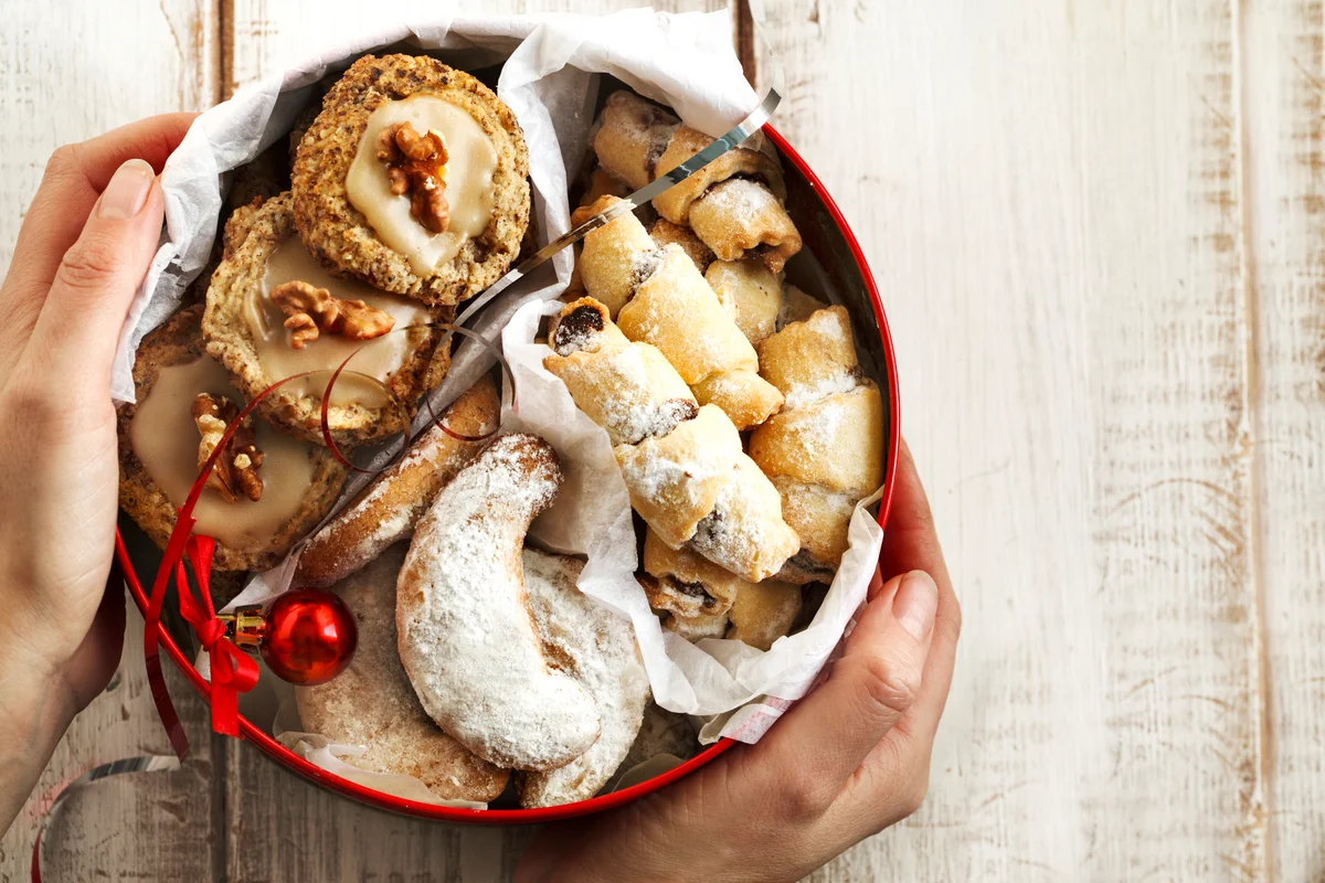 cookie exchange assortment in tin