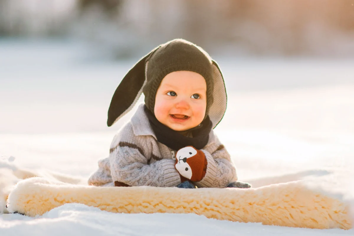 baby boy in snow Scandinavian name