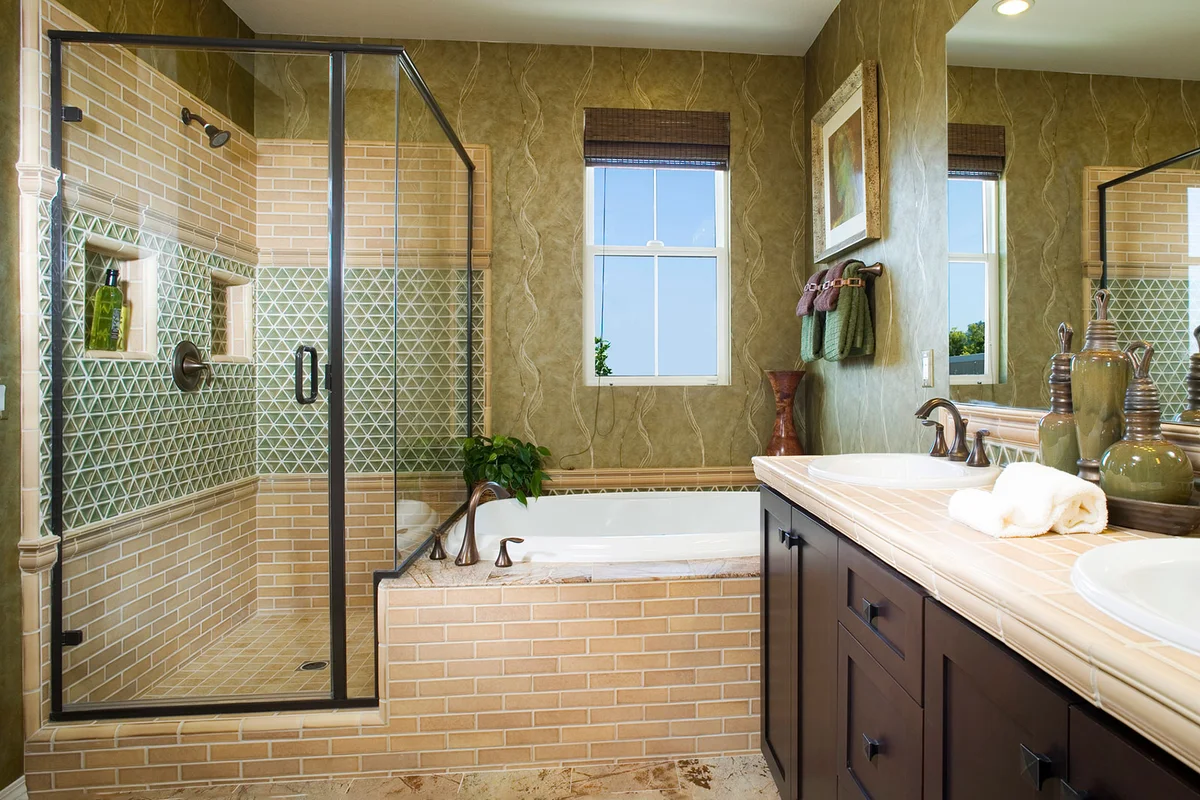 bathroom with glass shower