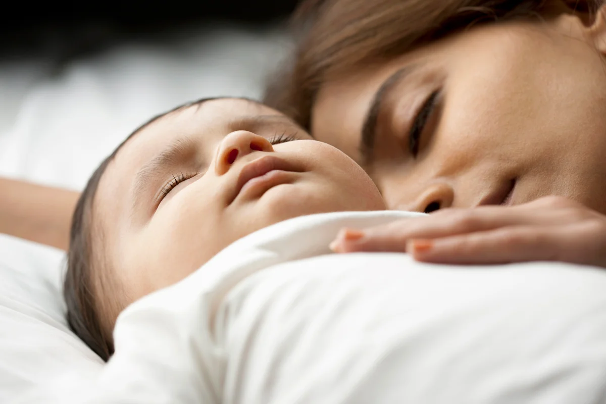 Mother with baby son