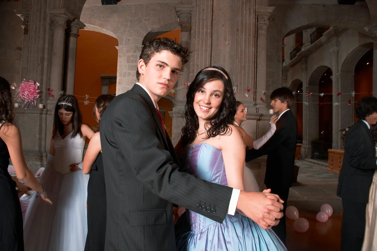 Young Couple Dancing at Quinceanera