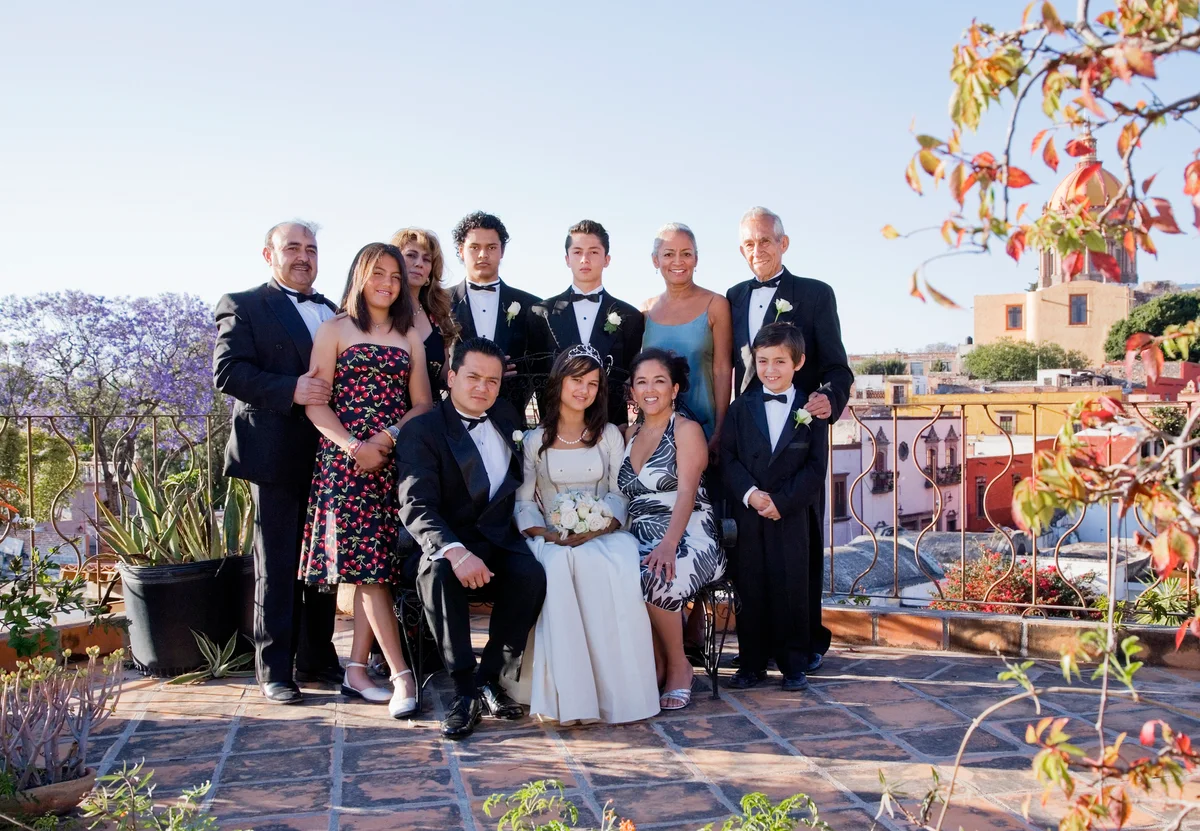 Family at Quinceanera