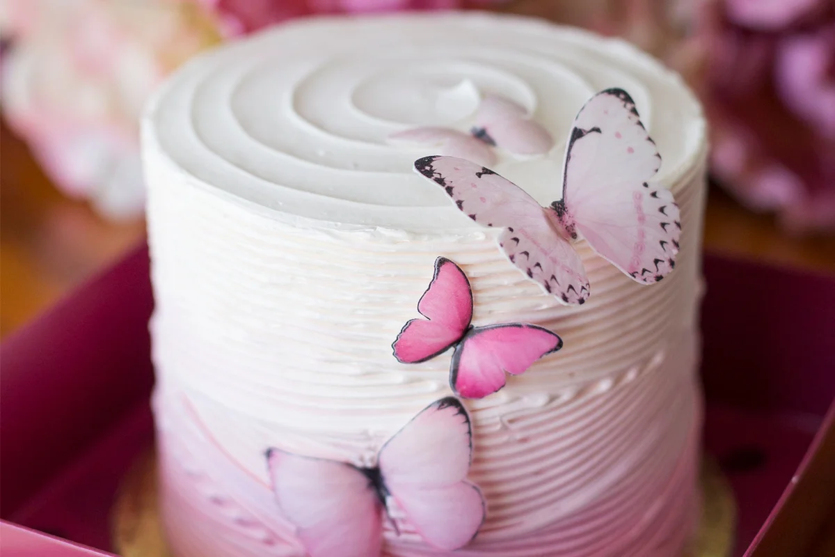butterfly theme cake