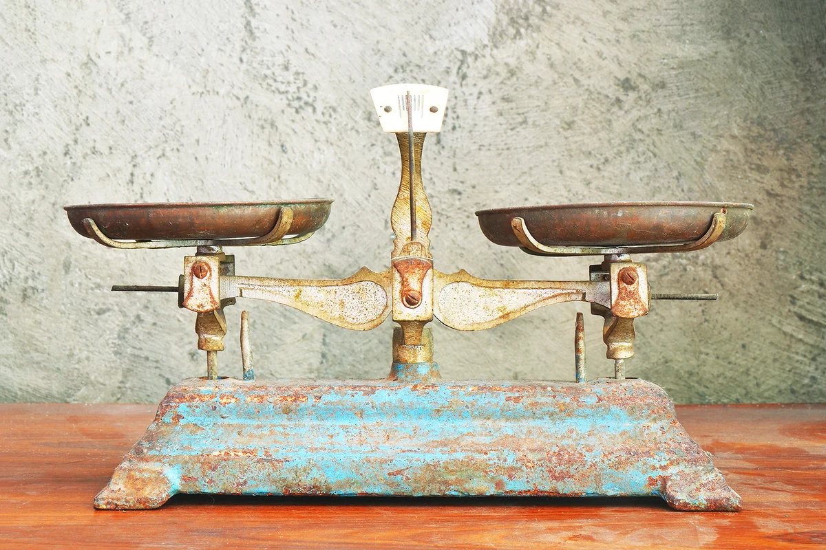 Close-Up Of Weight Scale