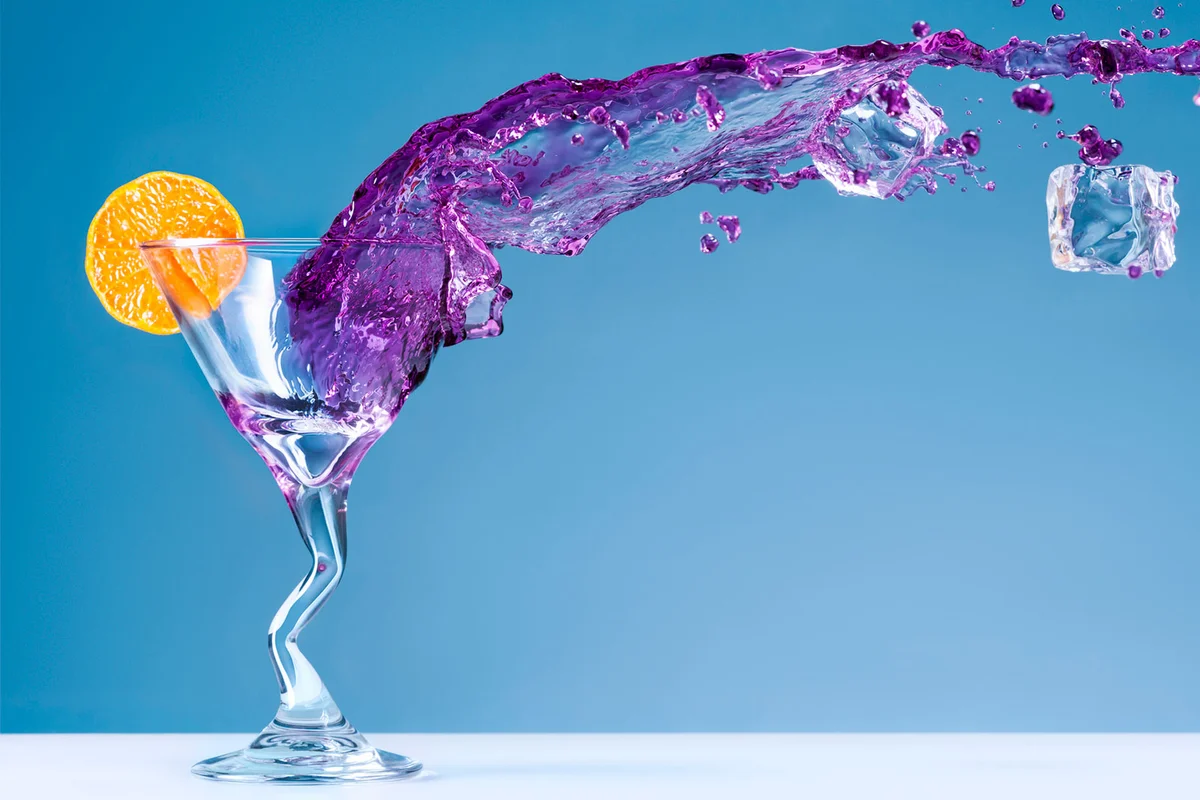 purple splash cocktail