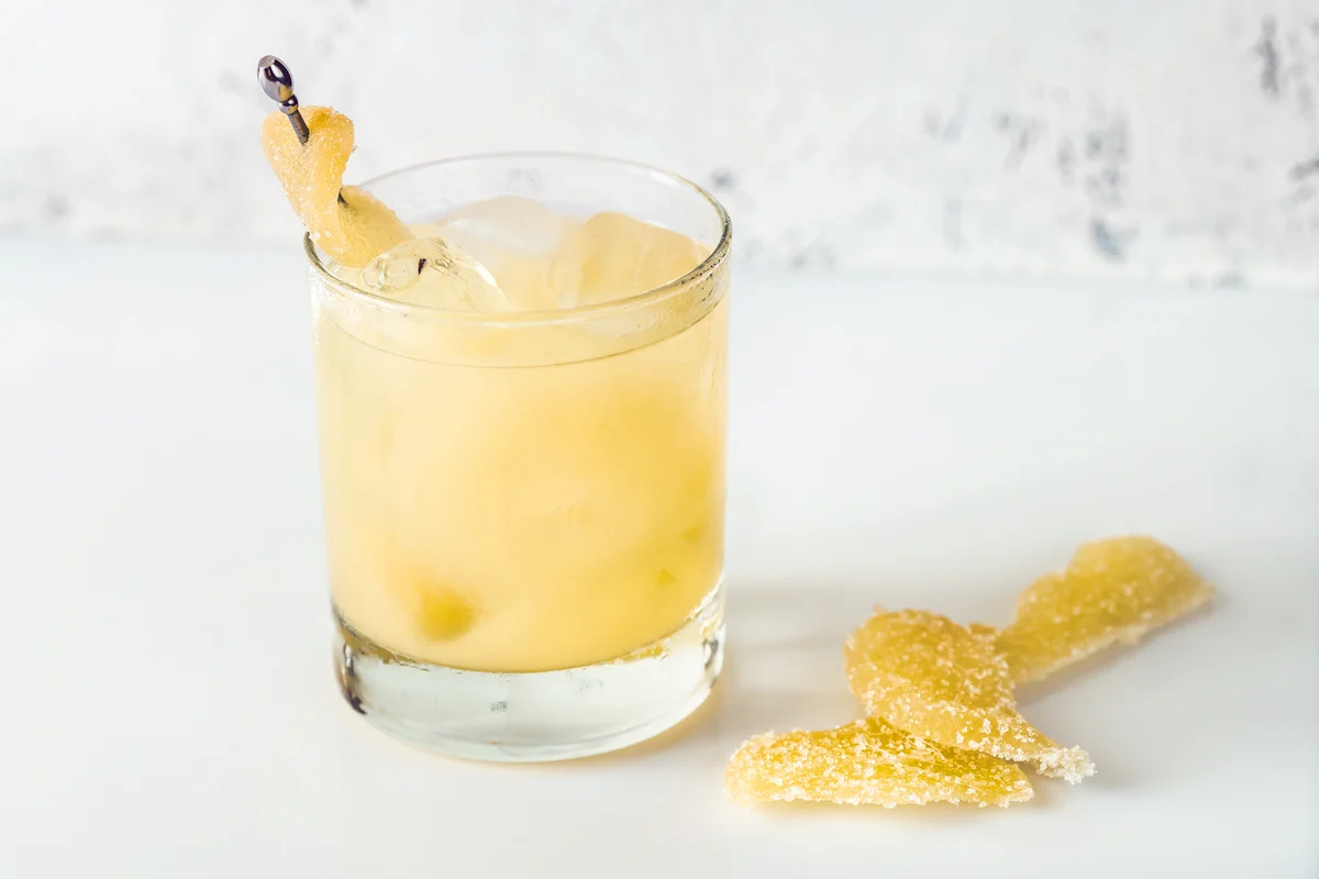Glass of Penicillin cocktail