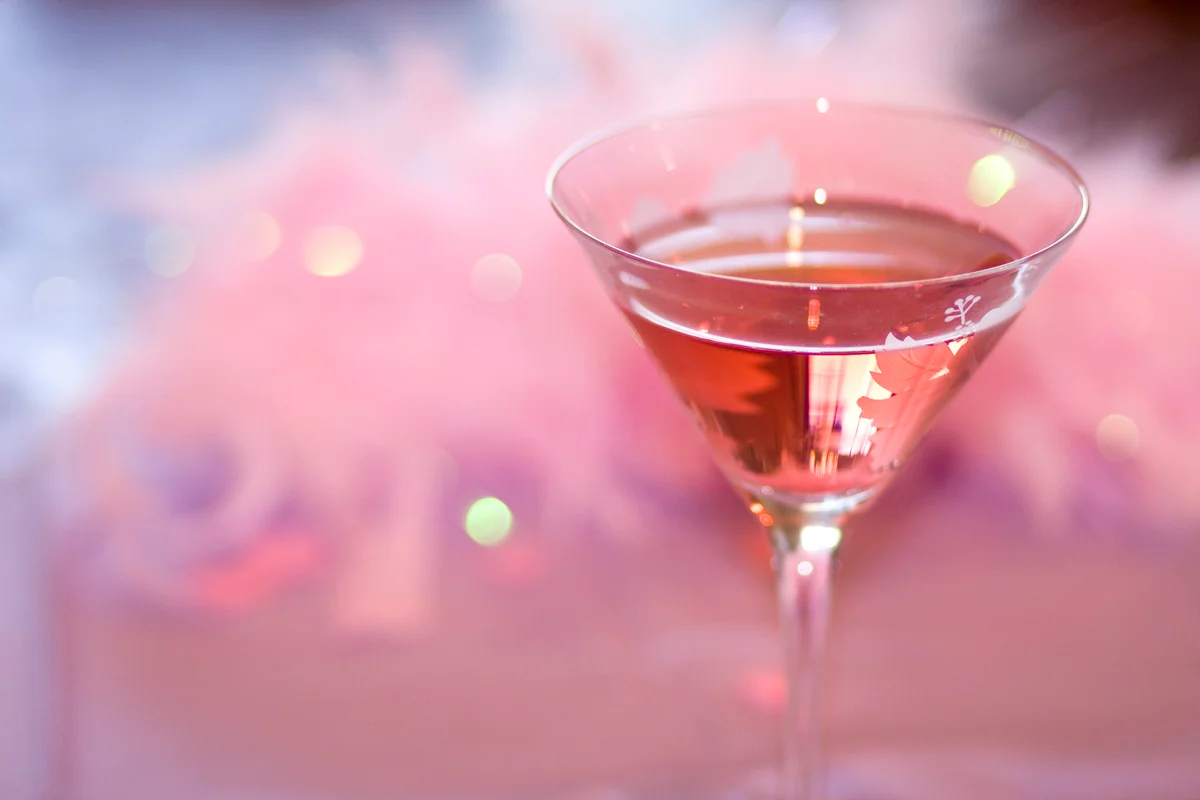 Cosmopolitan on pink background