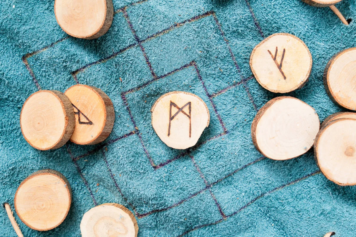 Handmade runes for fortunetelling