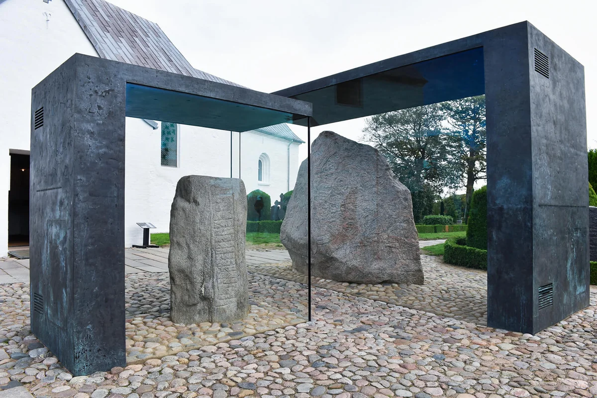 The Jelling stones are massive carved runestones from the 10th century