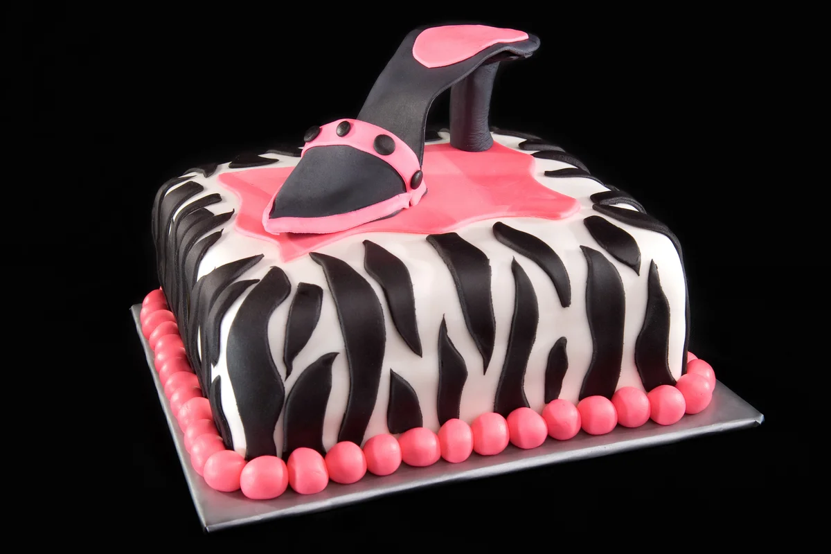 Zebra Print High Heel Cake