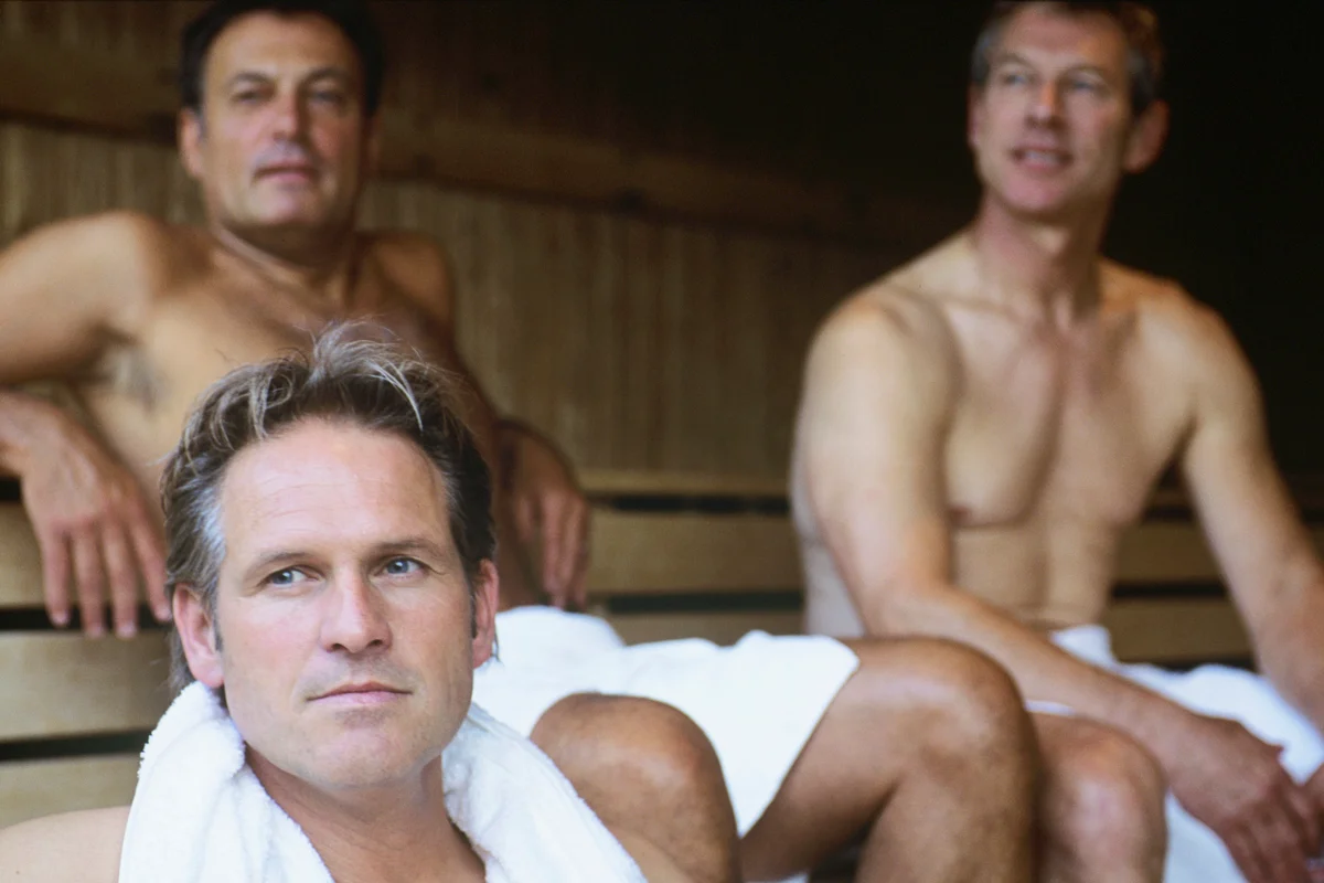 Men in sauna