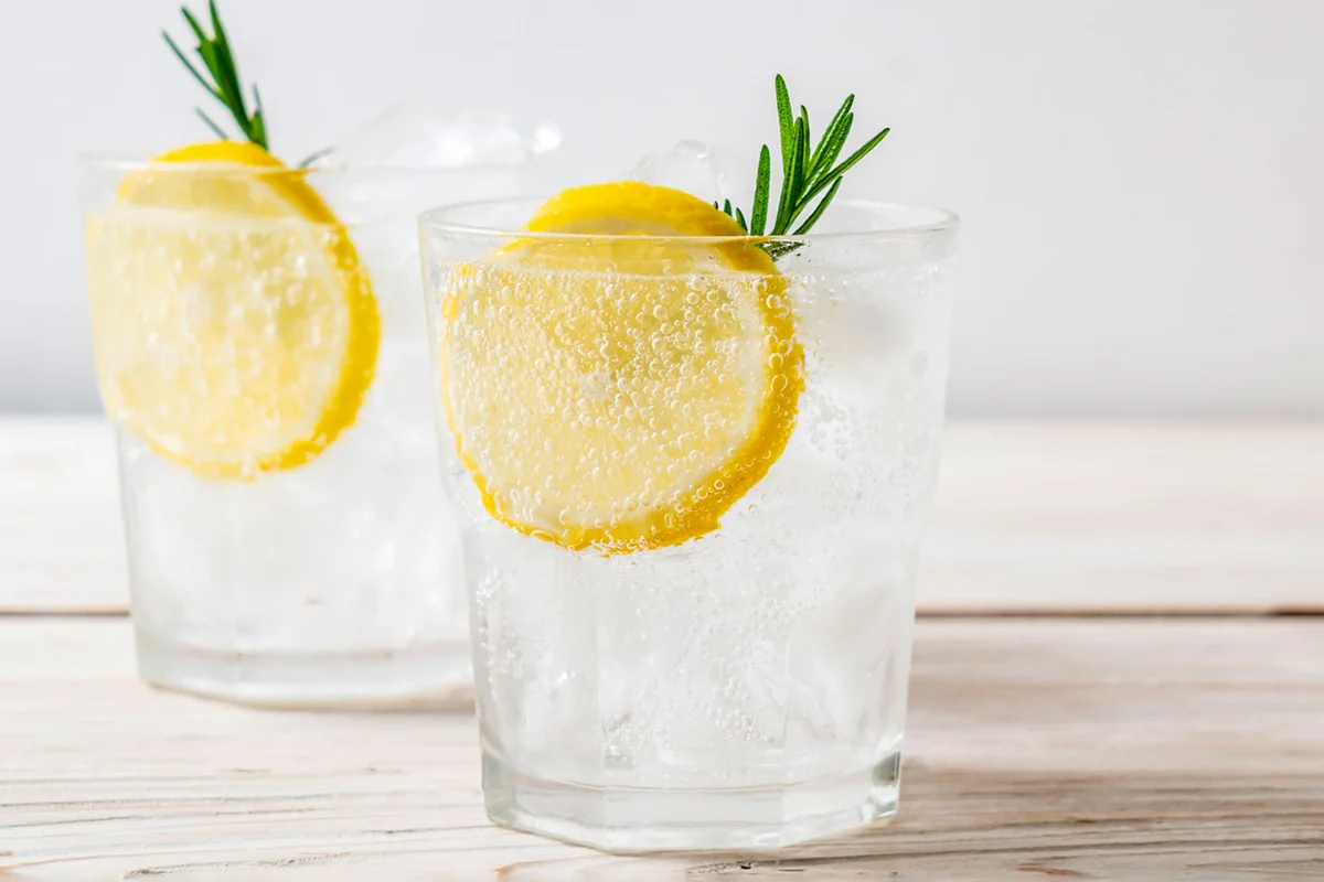 lemon rosemary seltzer