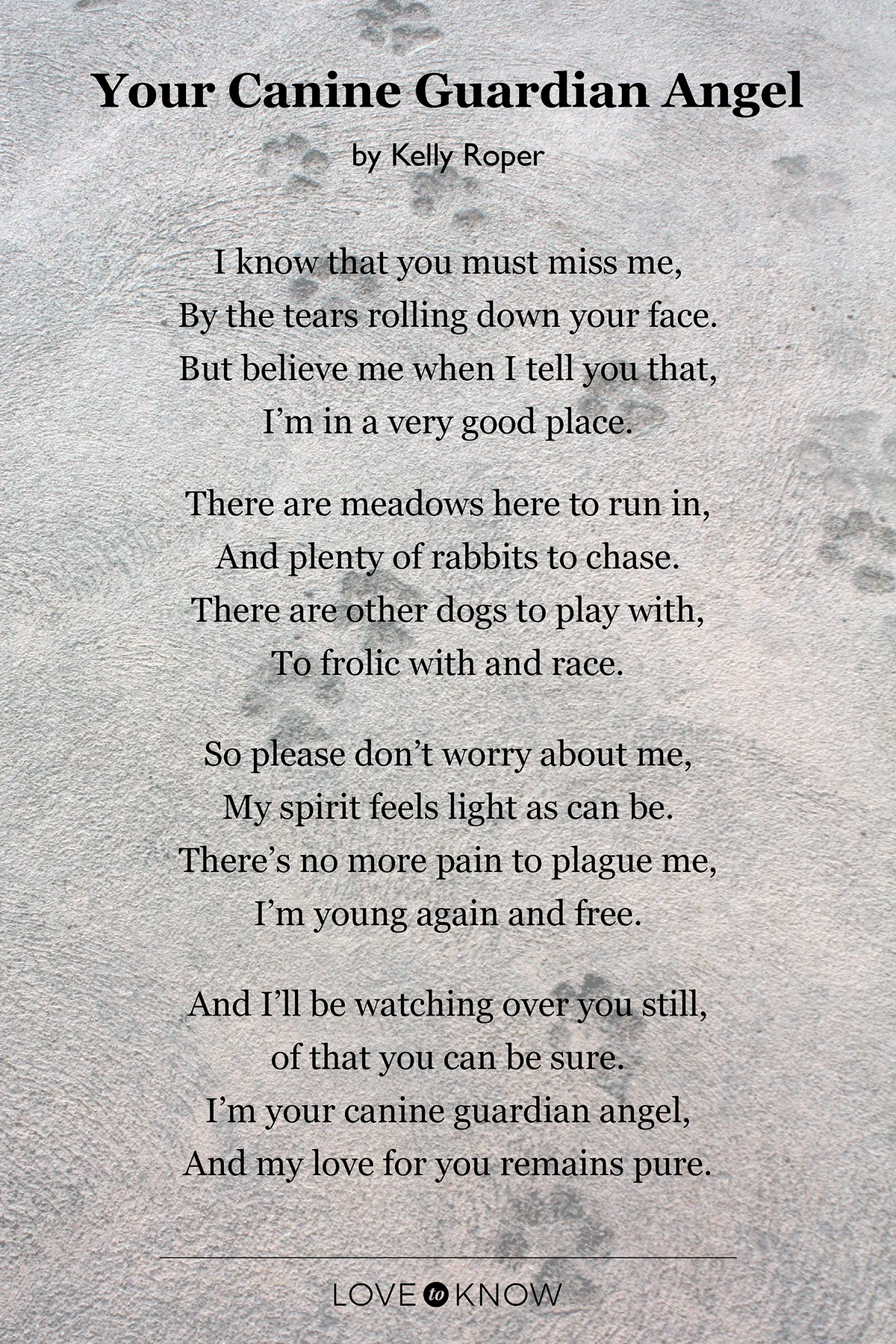 Your canine guardian angel poem