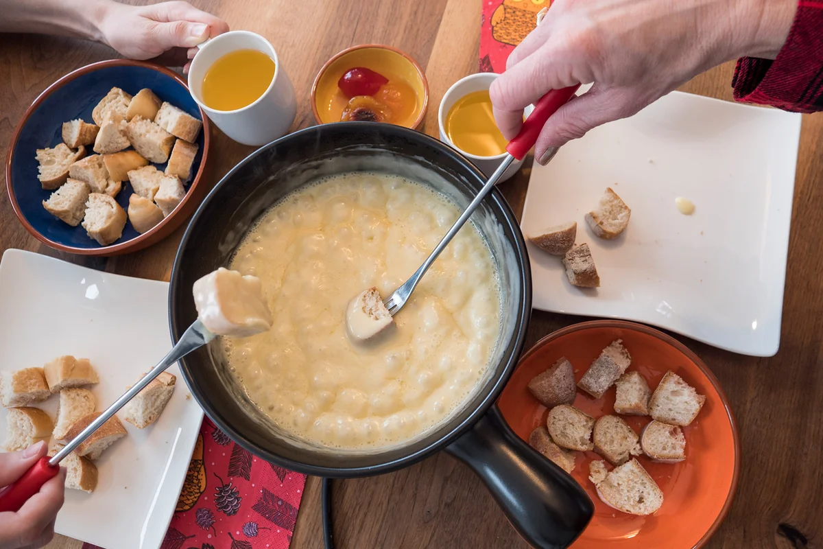 Swiss cheese fondue