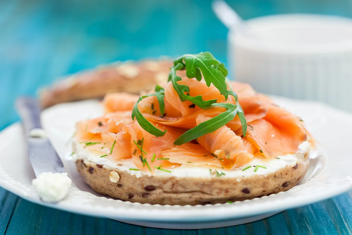 Bagel with Smoked Salmon and Cream Cheese