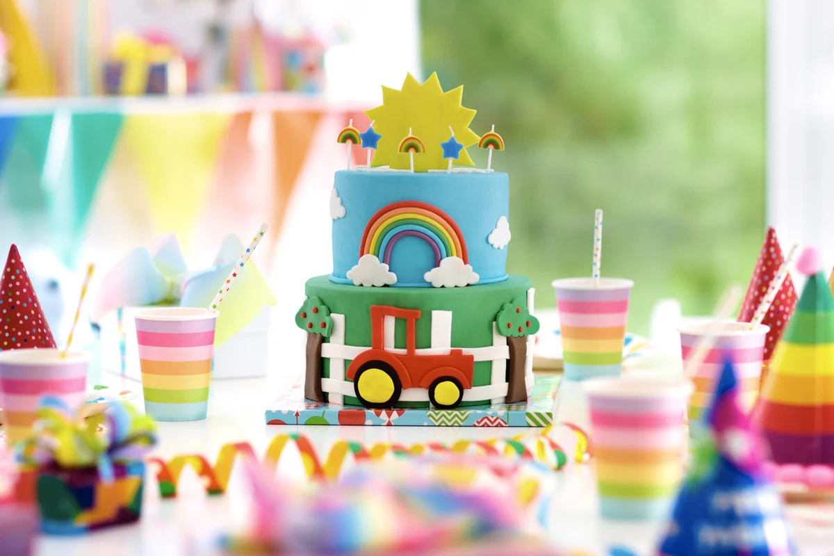 Farm and transportation theme birthday party