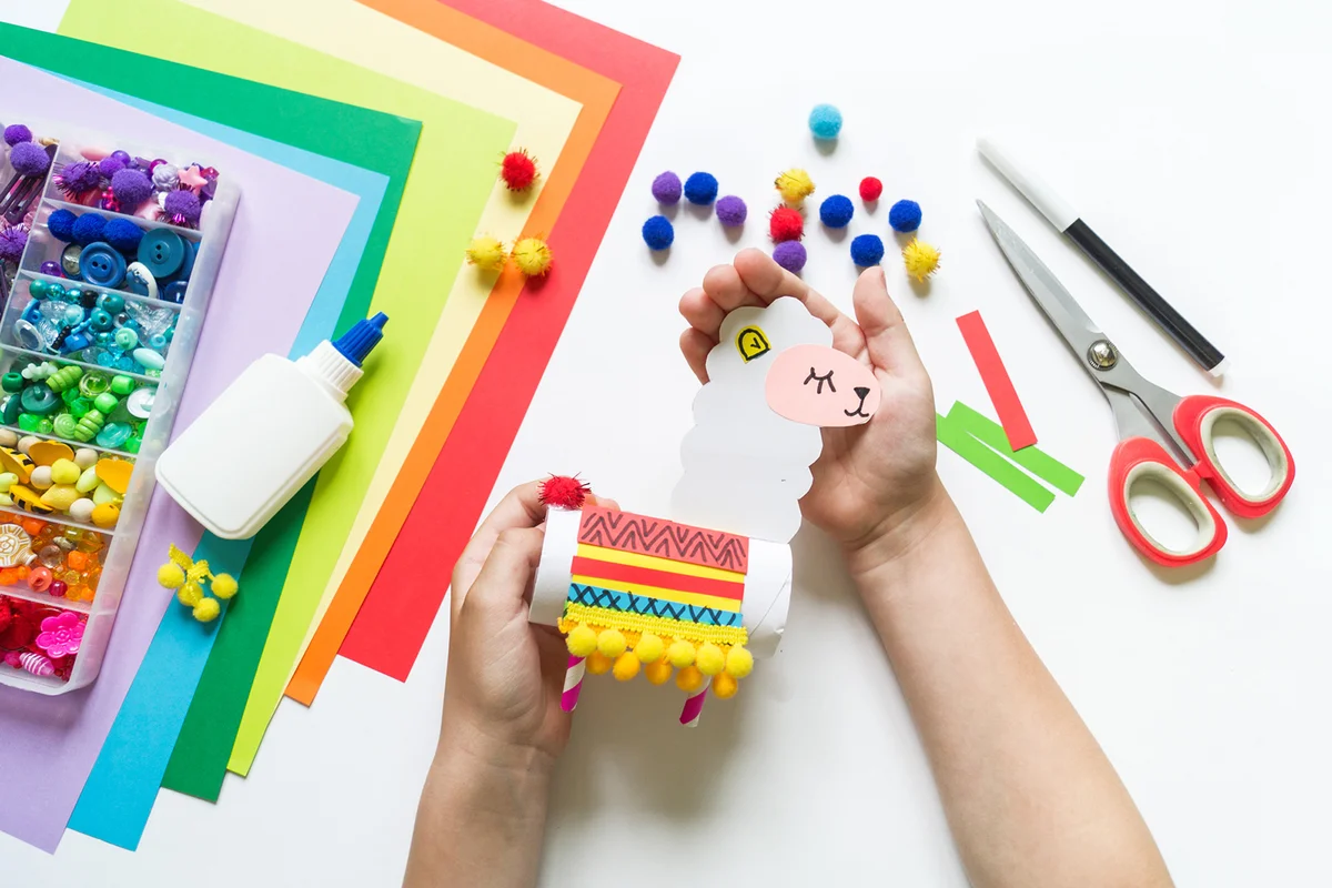Cardboard llama Craft paper
