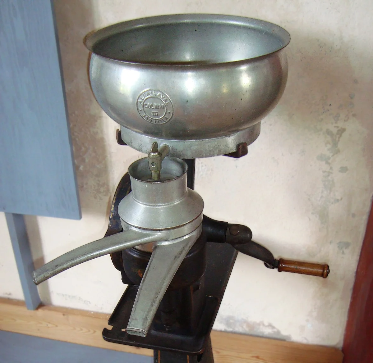 Cream separator at Kloster iron work museum, Hedemora municipality, Sweden.