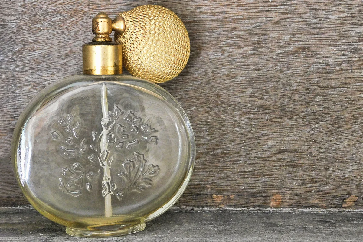 antique perfume bottle with atomizer