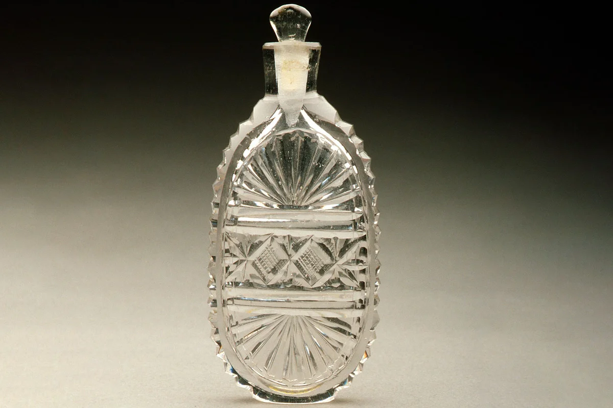 antique cut glass perfume bottle 1800s
