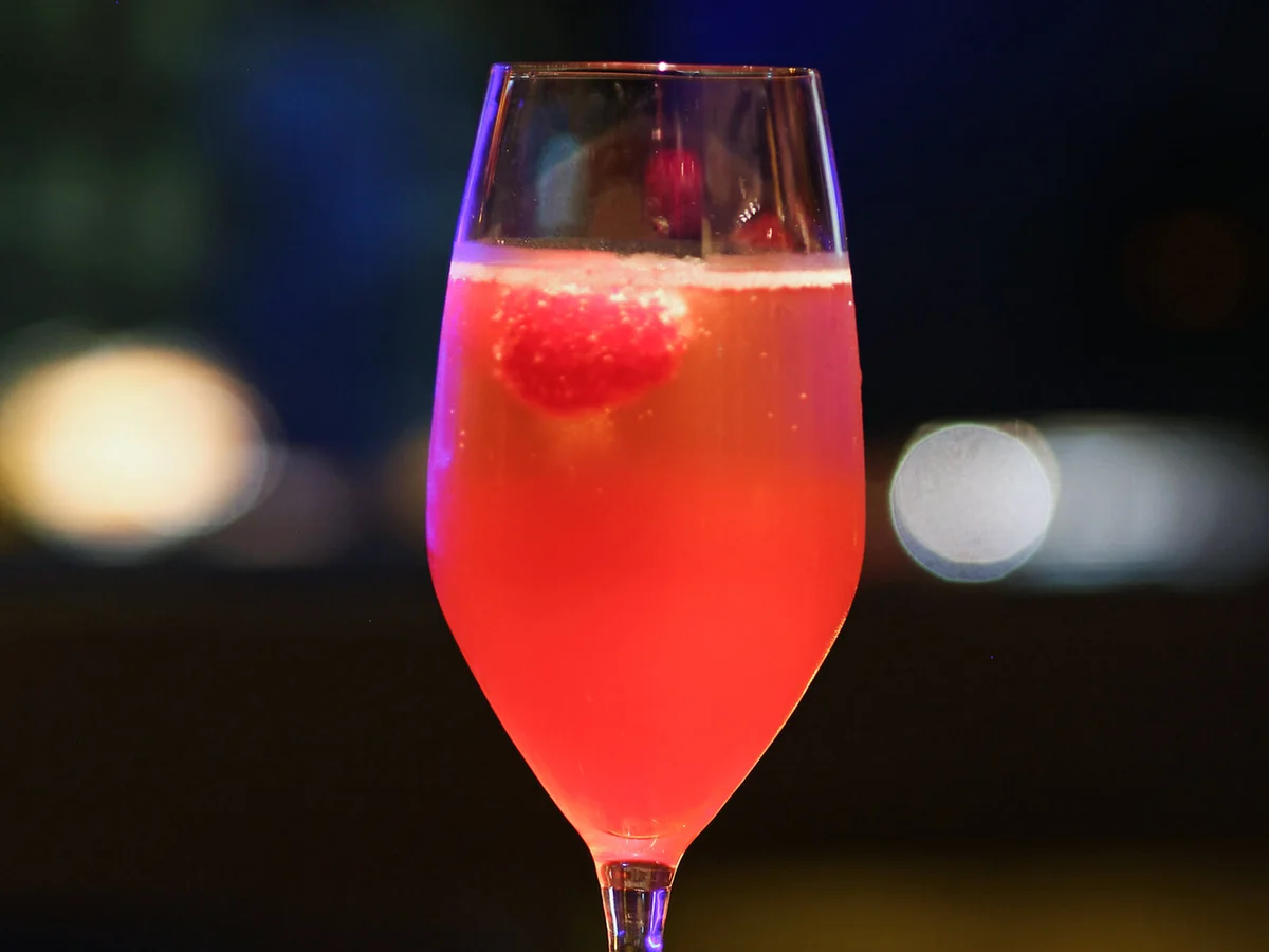 Sparkling Cranberry Vinegar Cocktail