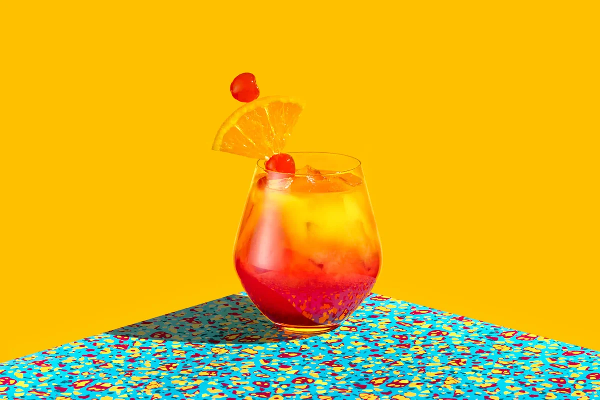 Red and Yellow cocktail shot