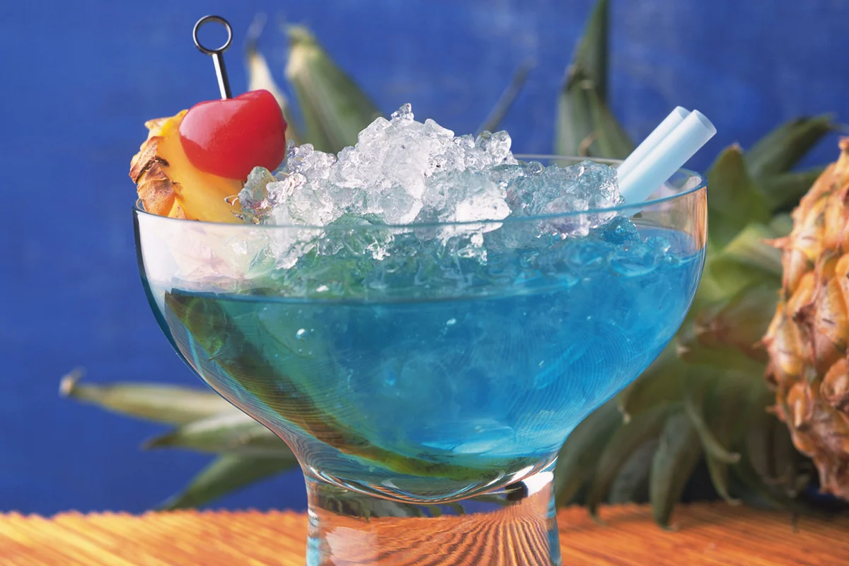 Blue Hawaii Fishbowl cocktail