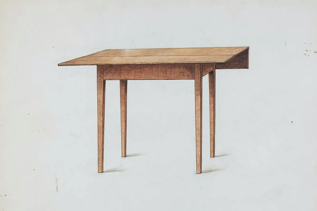 Shaker Drop-leaf Table, Index of American Design