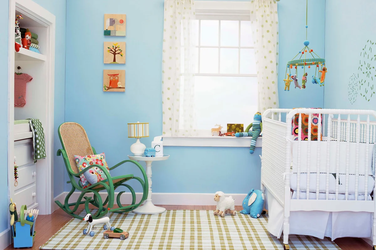 Antique Rocker in a Modern Nursery