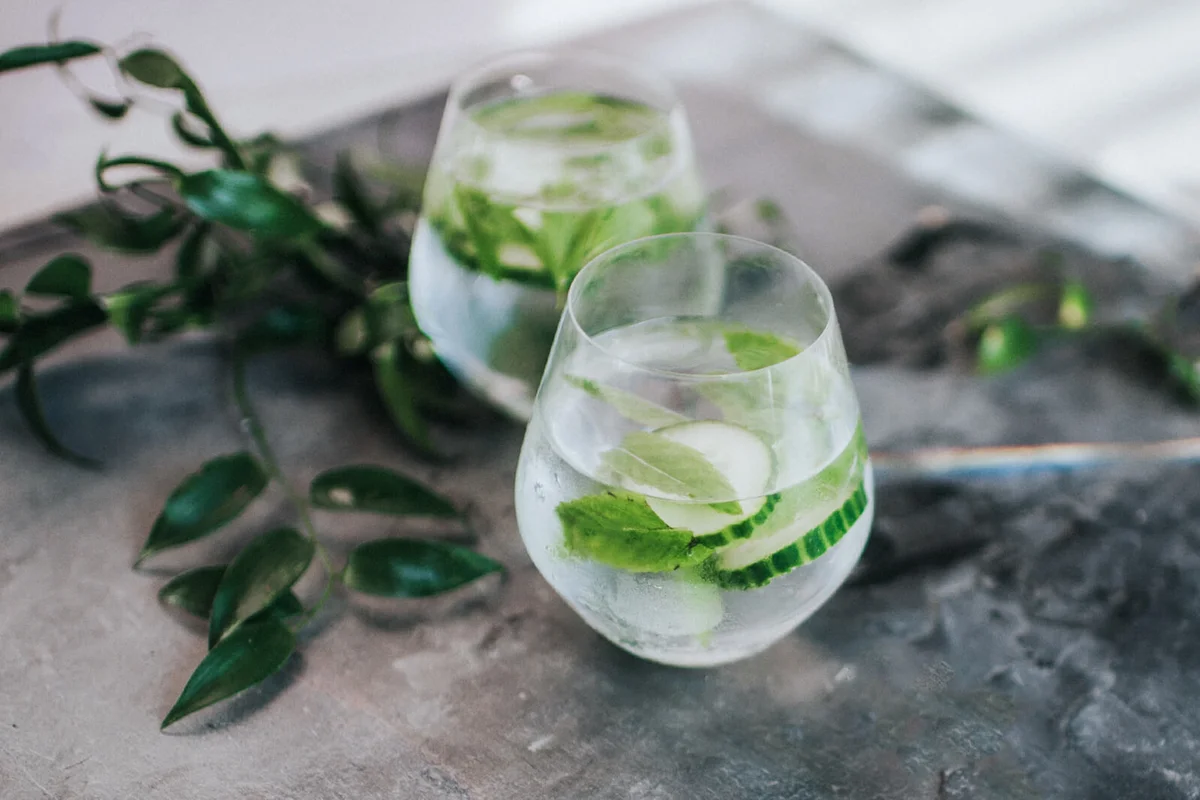 Refreshing glass of water or Gin and Tonic