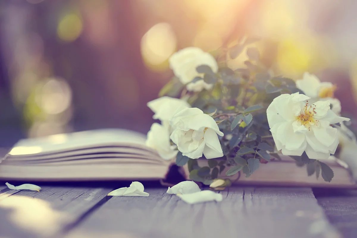 Bible and flowers