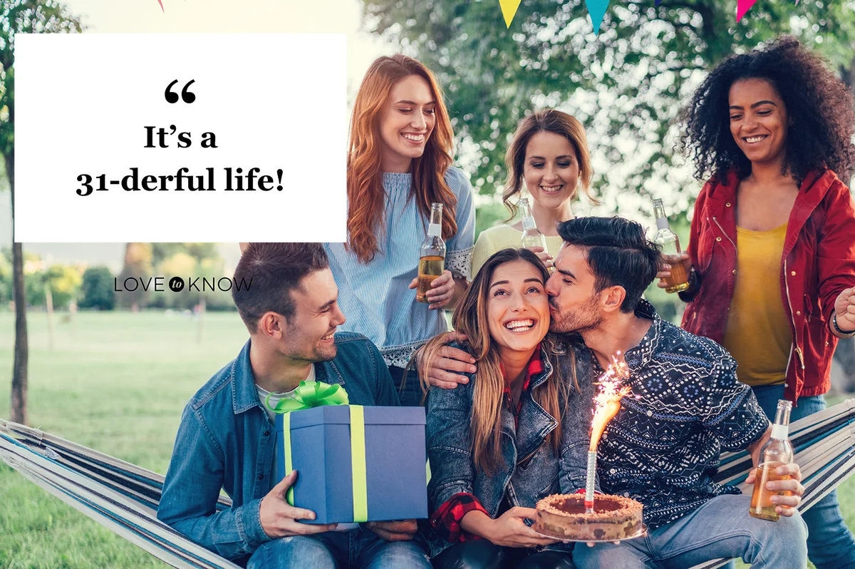 Friends celebrating a birthday party in the park