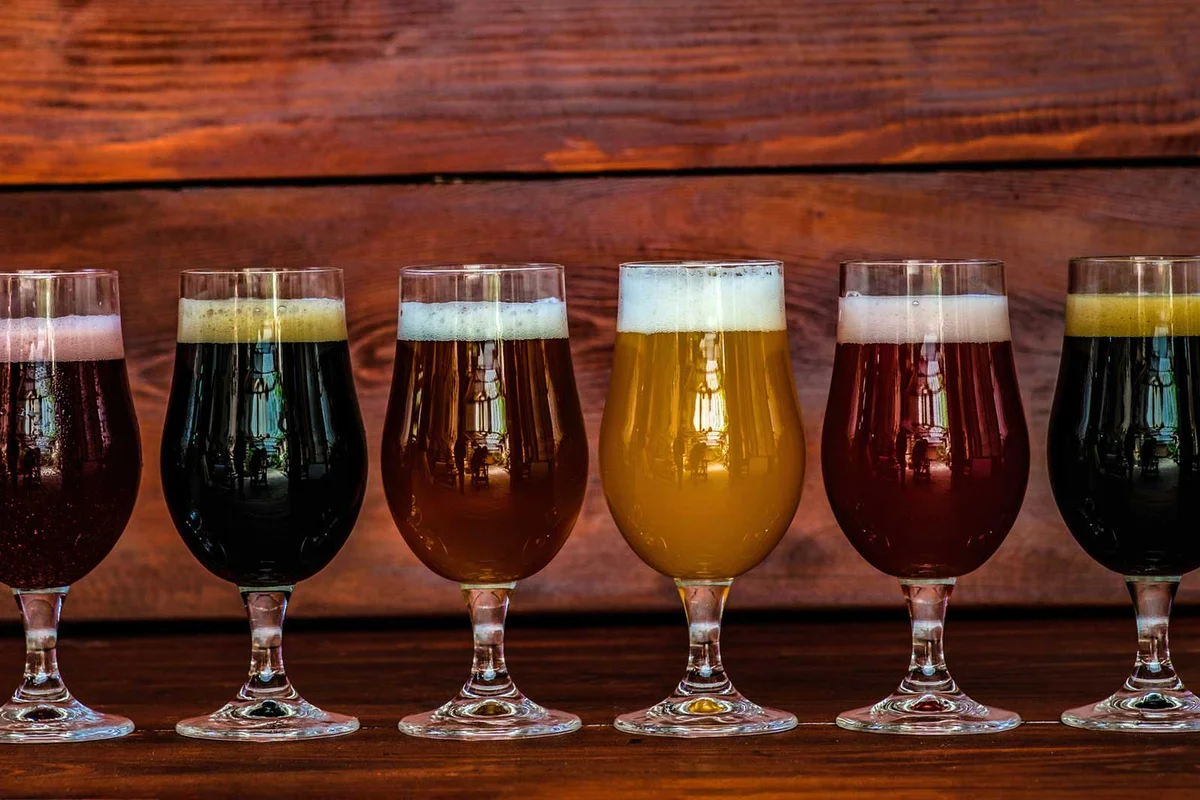 assortment of beers and hard cider drinks
