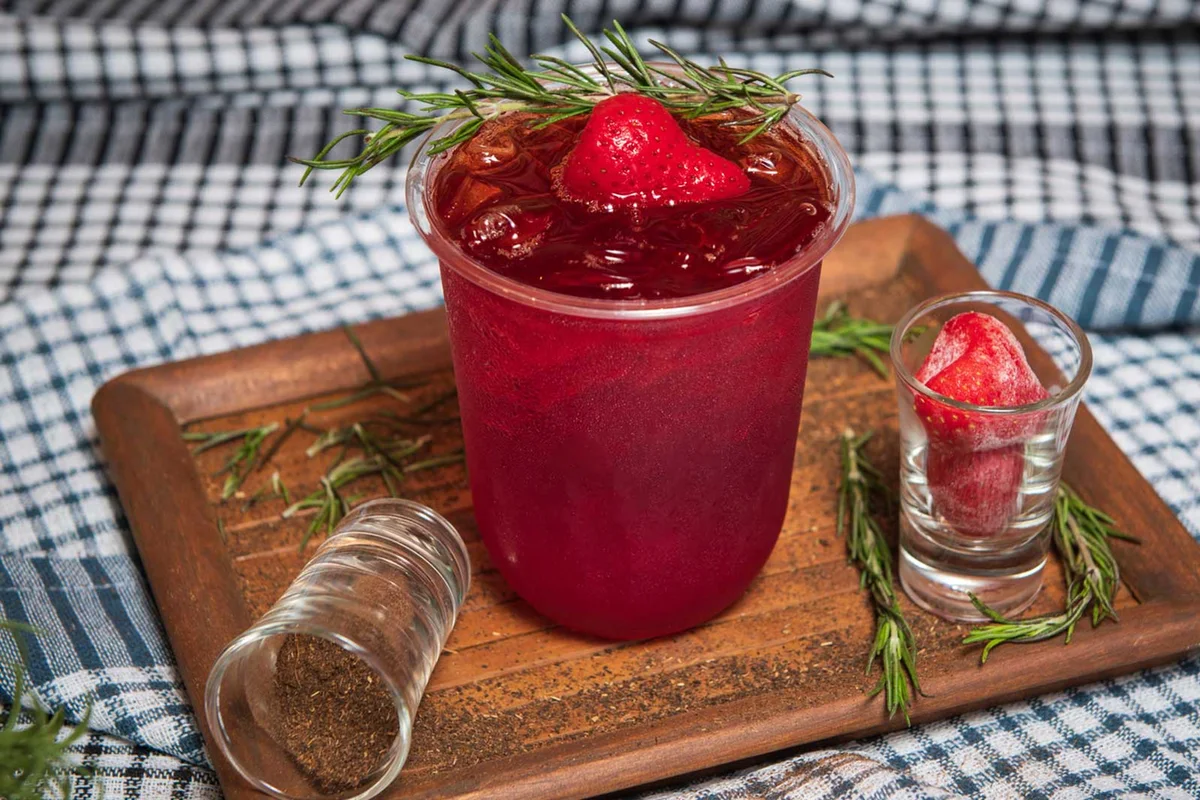 herbed strawberry hard cider
