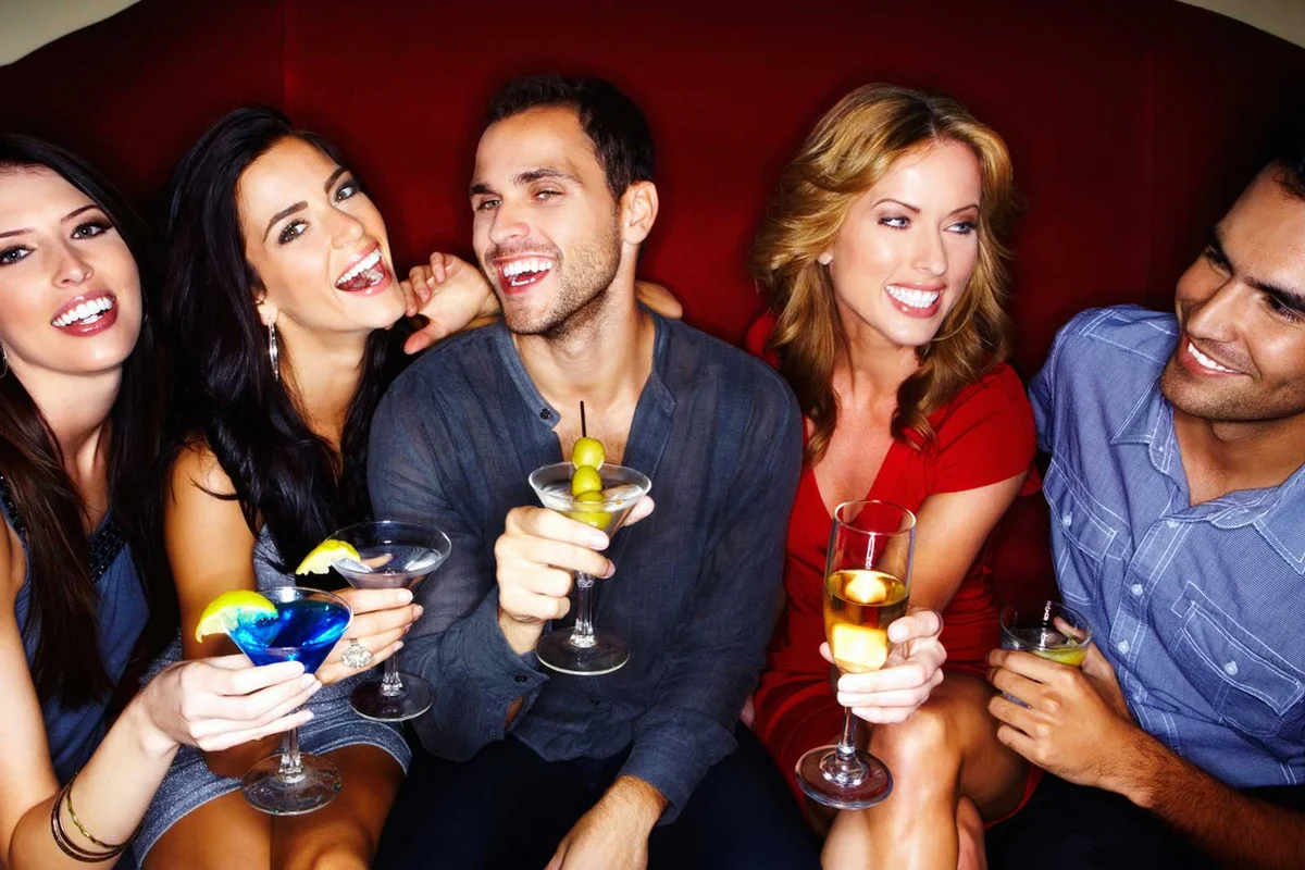 friends having fun at club together