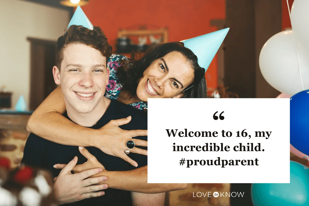 Thoughtful 16th Birthday Caption From Parents