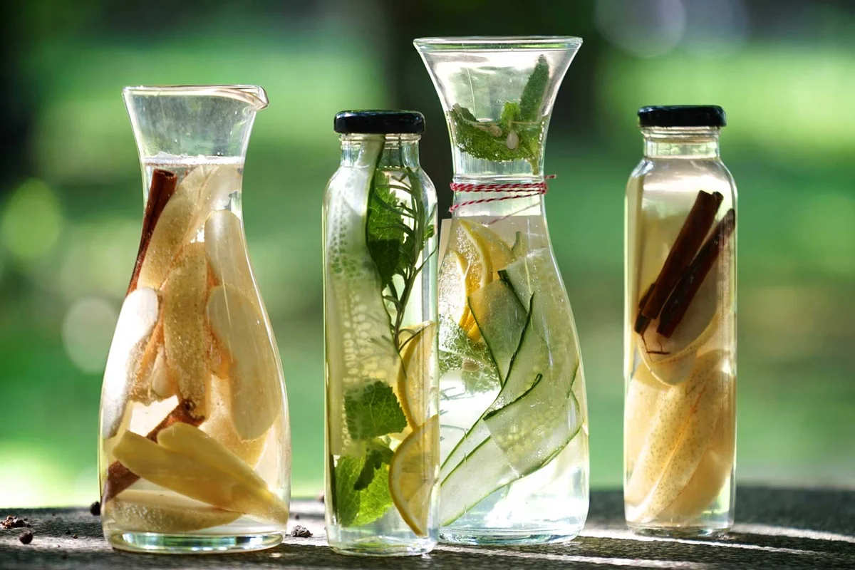 assorted infused vodka bottles