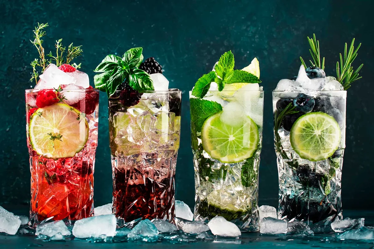 highball cocktails with infused vodka