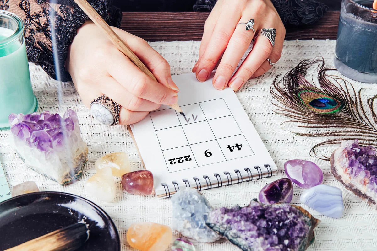 Woman decoding Chinese numerology