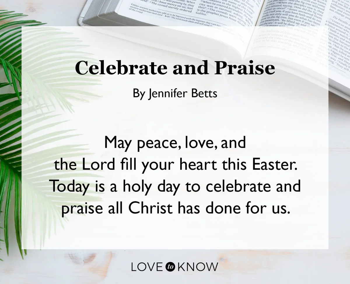 Celebrate and Praise Easter poem
