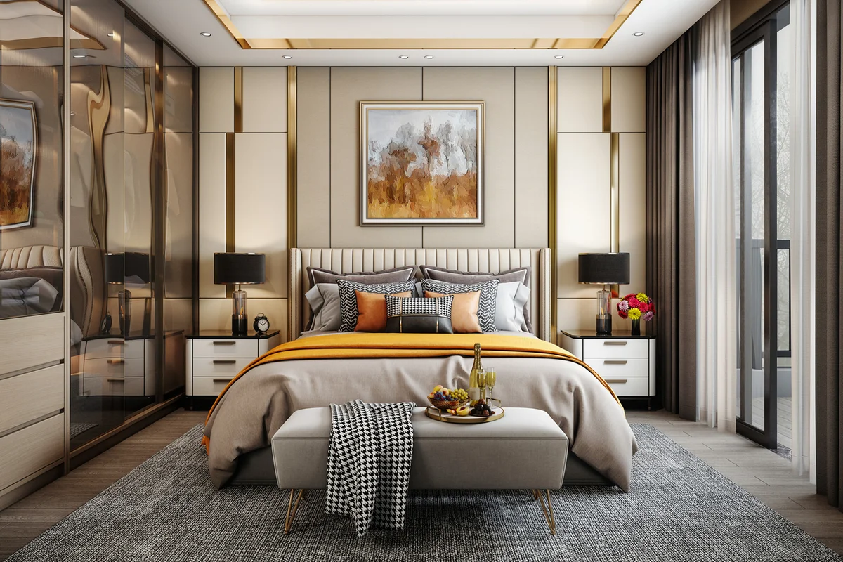 Modern style bedroom interior design
