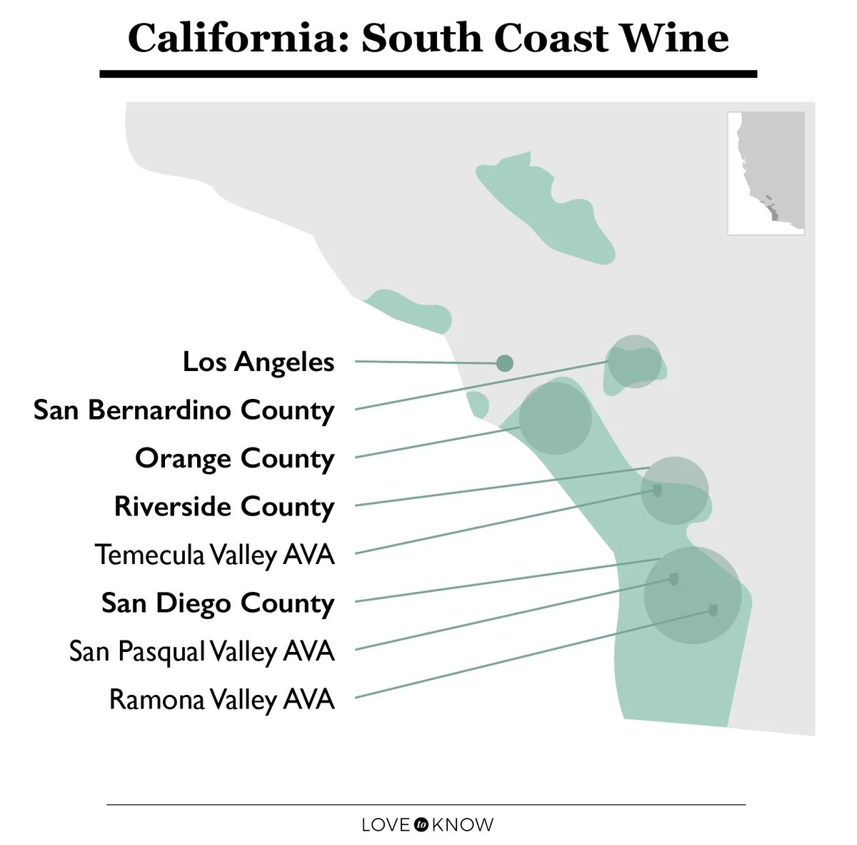California South Coast Wine Map