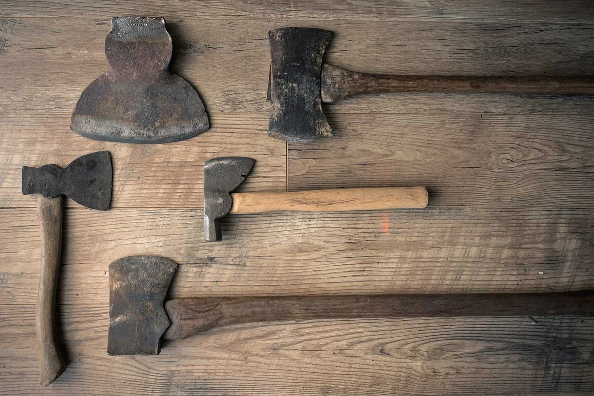 antique farm axes