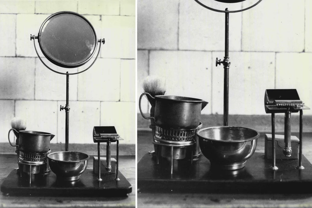 antique portable shaving stand
