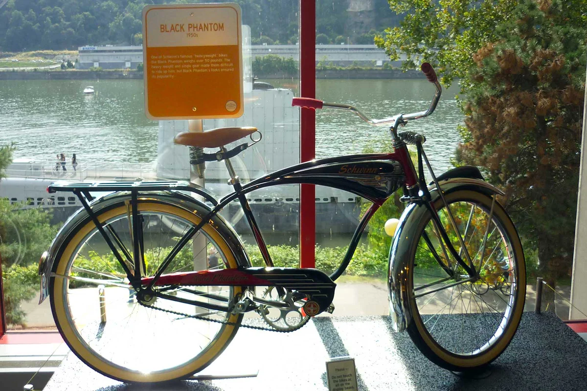 Carnegie Science Center display 1950s Black Phantom bicycle