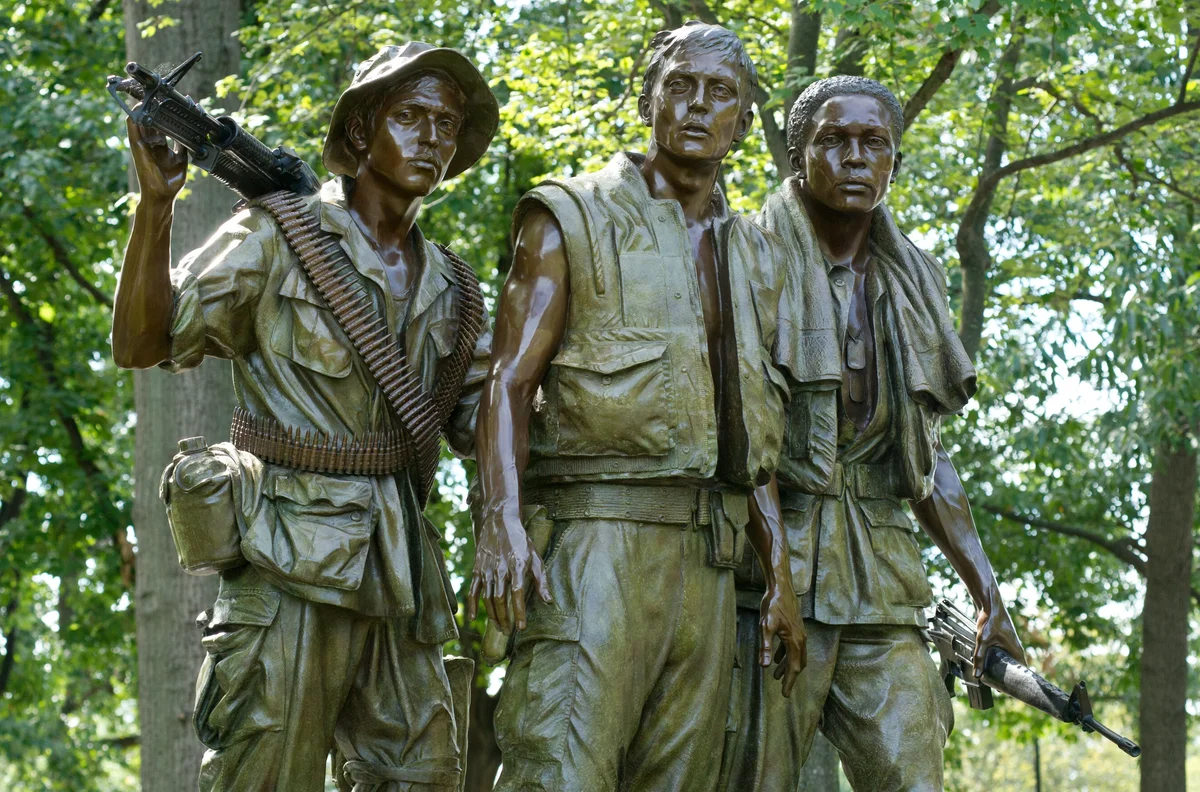 The Three Servicemen statue at the Vietnam Veterans Memorial