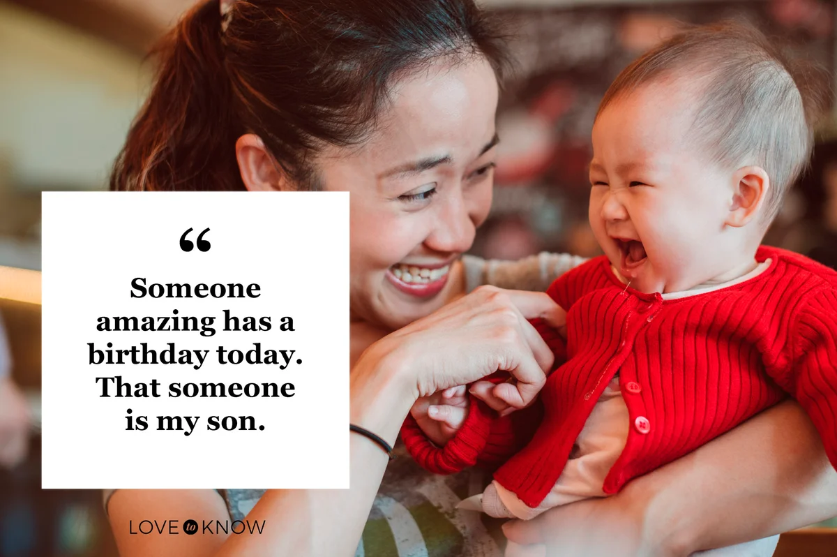 mother laughing with baby son